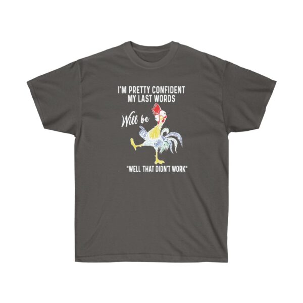 Chicken Last Words Tee in Charcoal