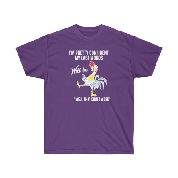 Chicken Last Words Tee in Purple