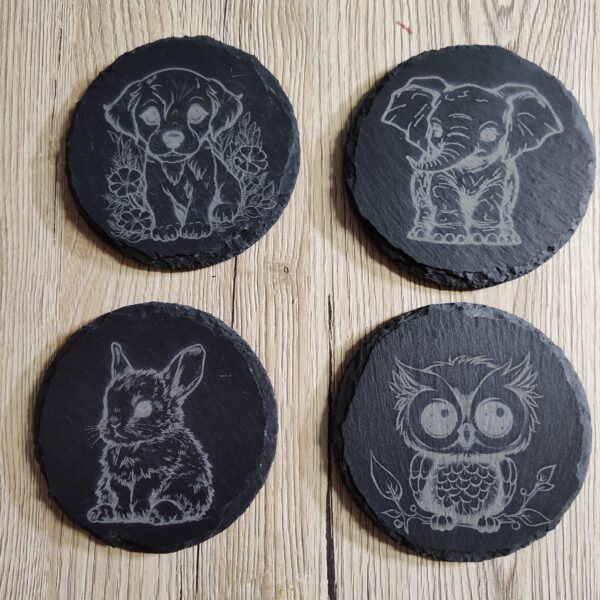 Cute Animal Slate Coasters