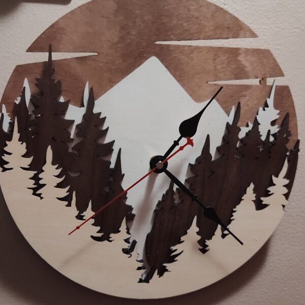 Wooden Alpine Wall Clock