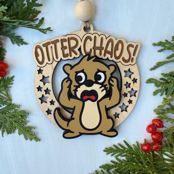 Funny Animal Ornament: Sarcastic Laser Cut Wood Gag Gift 5 and 12 inch versions