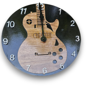Guitar Wall Clock | Personalized Wooden Decor