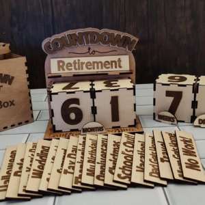 Wooden Countdown Calendar | Retirement & Wedding Gift