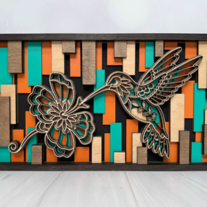 Mandala Animal Wall Art | Layered Wood 3D Plaque