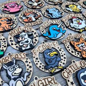 Funny Animal Ornament | Sarcastic Laser Cut Wood Gag Gift