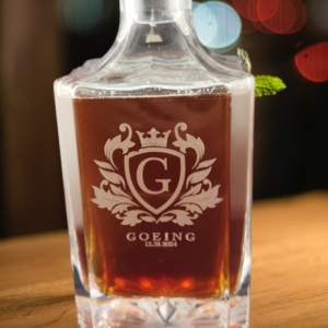 Custom Glass Decanter | Laser Engraved Whiskey Decanter